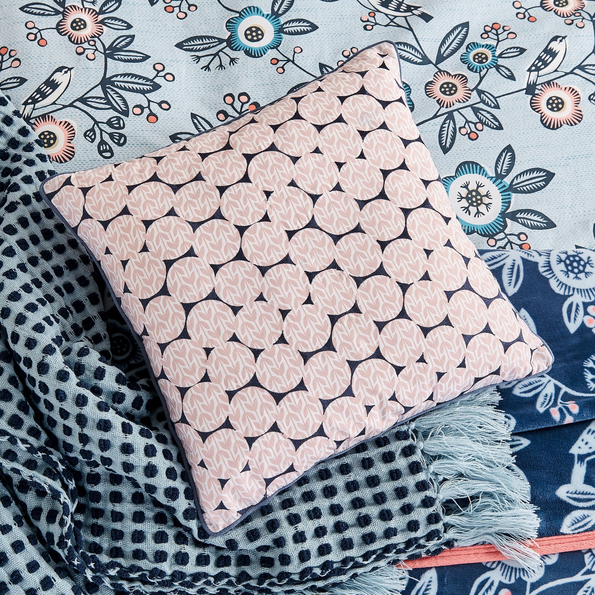 Jay Geometric Cushion By Helena Springfield In Sky Blue